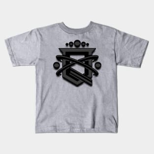 Black QUAZISCIENCE SHIELD LOGO Kids T-Shirt